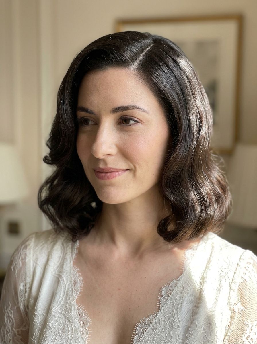 Old-Hollywood Long Bob - Long Bob Frisuren Hochzeit